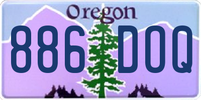 OR license plate 886DOQ