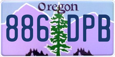 OR license plate 886DPB