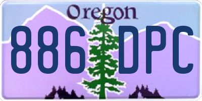 OR license plate 886DPC