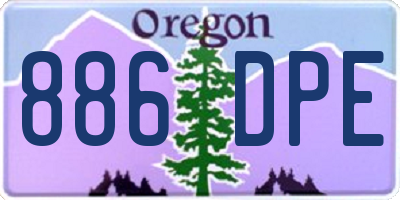 OR license plate 886DPE