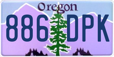 OR license plate 886DPK