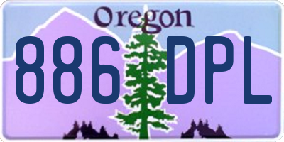OR license plate 886DPL