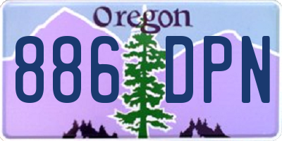OR license plate 886DPN
