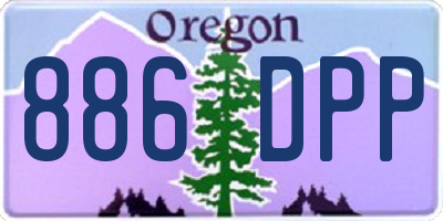 OR license plate 886DPP