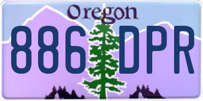 OR license plate 886DPR
