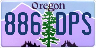OR license plate 886DPS