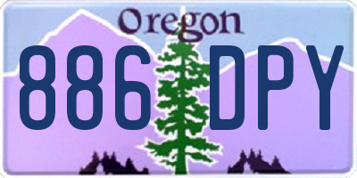 OR license plate 886DPY