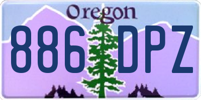 OR license plate 886DPZ