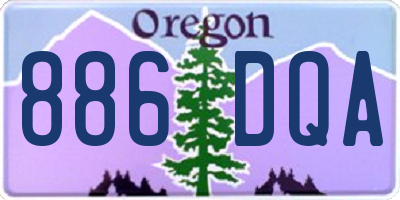 OR license plate 886DQA