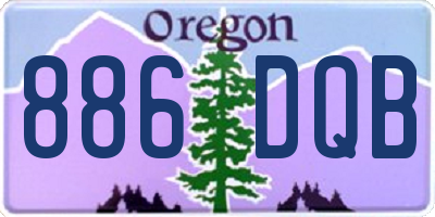 OR license plate 886DQB