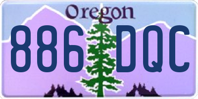 OR license plate 886DQC