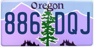 OR license plate 886DQJ