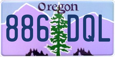 OR license plate 886DQL