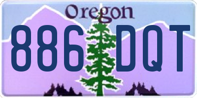 OR license plate 886DQT