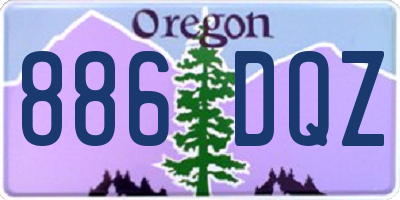 OR license plate 886DQZ