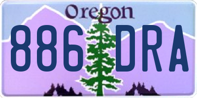OR license plate 886DRA