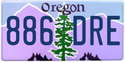 OR license plate 886DRE