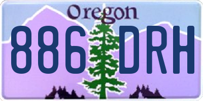 OR license plate 886DRH