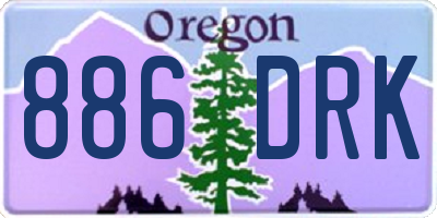 OR license plate 886DRK