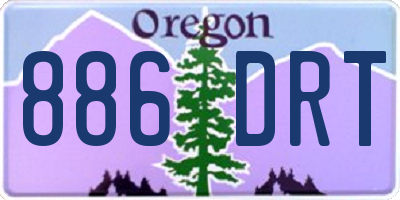 OR license plate 886DRT