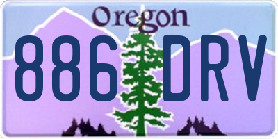 OR license plate 886DRV