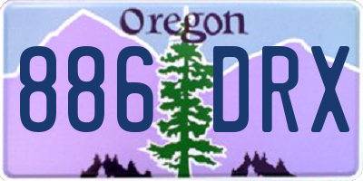 OR license plate 886DRX