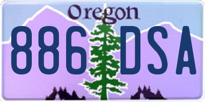 OR license plate 886DSA