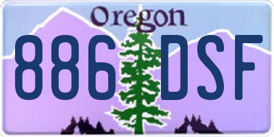 OR license plate 886DSF