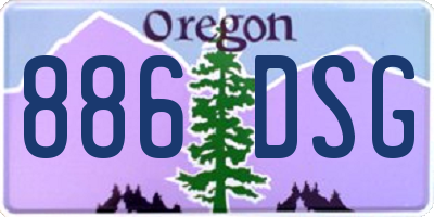 OR license plate 886DSG