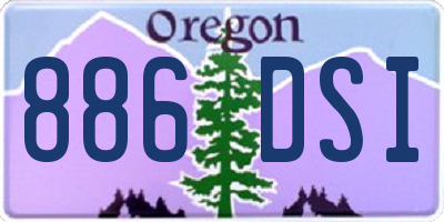 OR license plate 886DSI