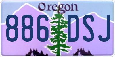 OR license plate 886DSJ