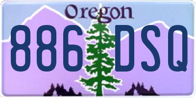 OR license plate 886DSQ