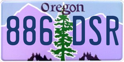 OR license plate 886DSR
