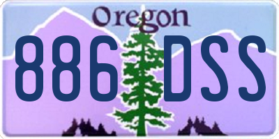 OR license plate 886DSS