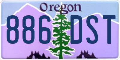 OR license plate 886DST