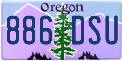 OR license plate 886DSU