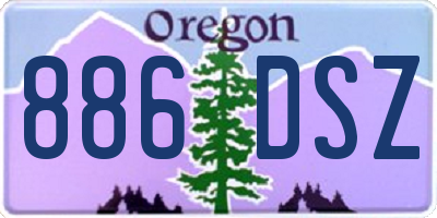 OR license plate 886DSZ
