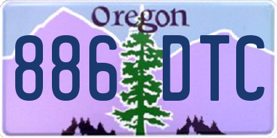 OR license plate 886DTC