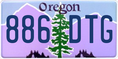 OR license plate 886DTG