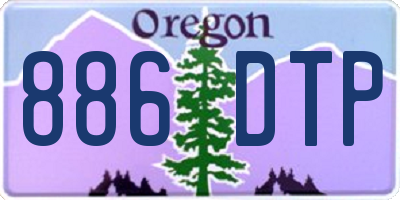 OR license plate 886DTP