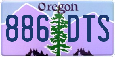 OR license plate 886DTS