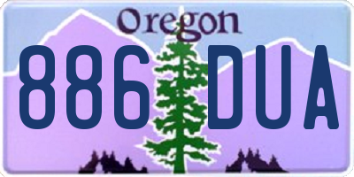 OR license plate 886DUA