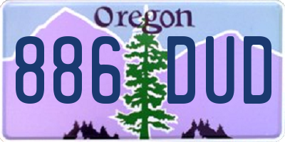 OR license plate 886DUD