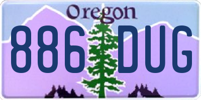 OR license plate 886DUG