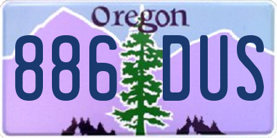 OR license plate 886DUS