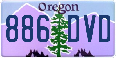OR license plate 886DVD