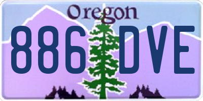 OR license plate 886DVE