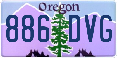 OR license plate 886DVG