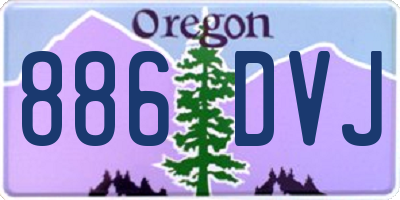 OR license plate 886DVJ