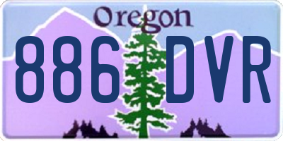 OR license plate 886DVR
